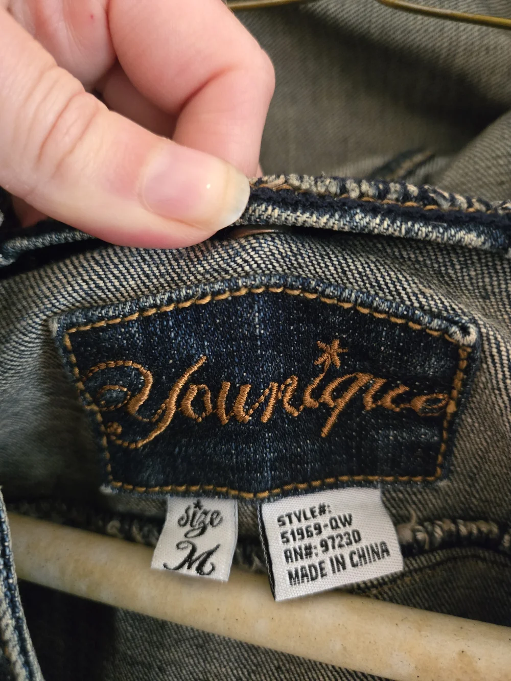 Younique Vintage Hooded Jean Jacket with Faux Fur Trim